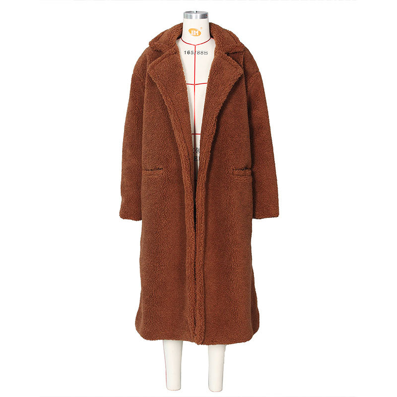 Brown Oversize Thick Teddy Coat