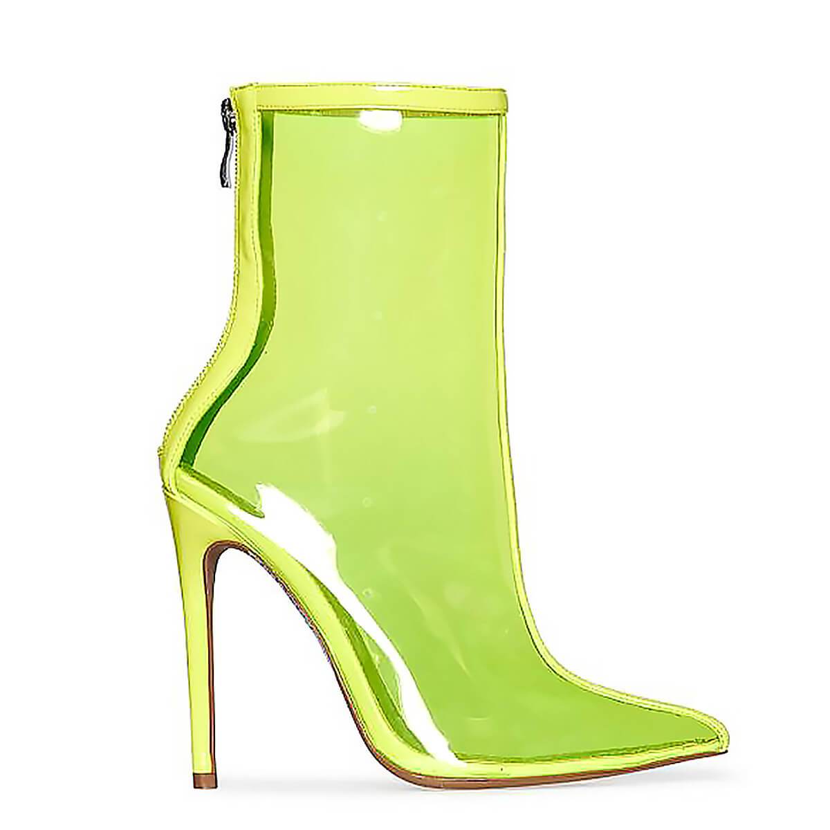 PVC Transparent High Heel Ankle Boots