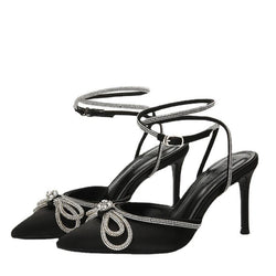 Pointed Bow Party High Heels Sandals