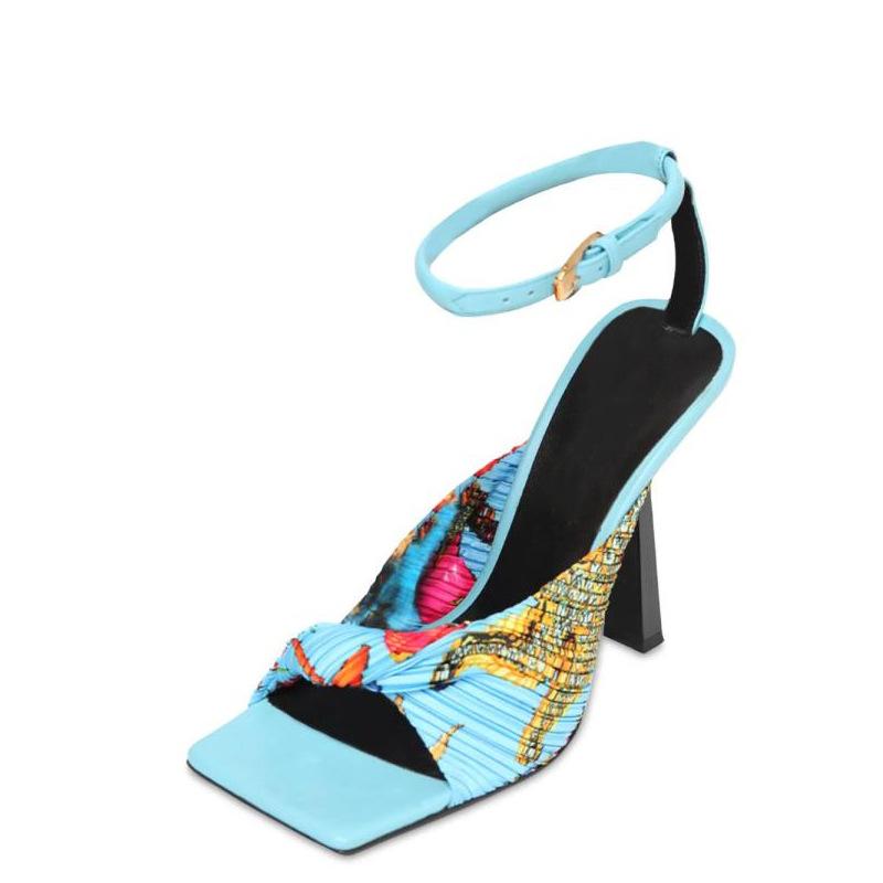 Square Head Open Toe Fashion Special-Shaped High-Heeled Sandals