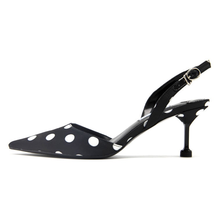 Pointed Back Air Fashion Wave Point Thin Heel High-heeled Sandals
