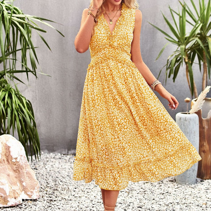 Summer Casual Resort Shirtdress with Chest Opening