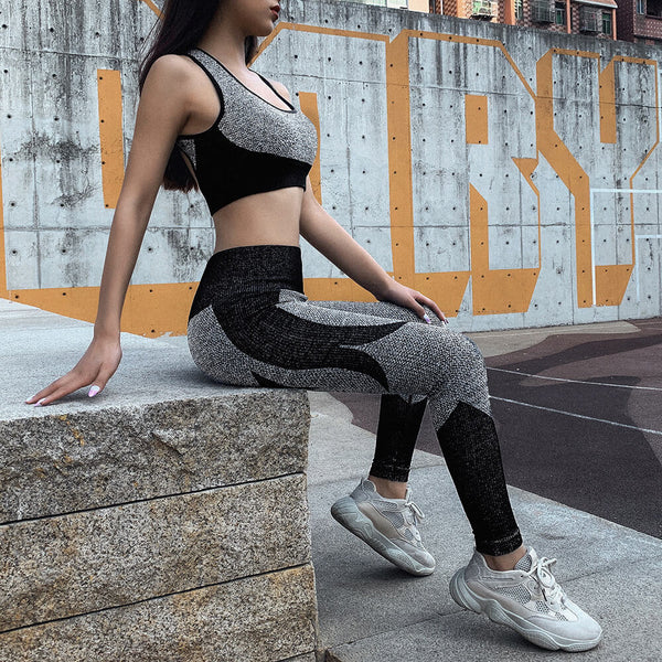 Zippper Crop Top Short Skirt Set