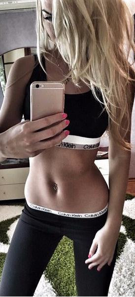 Scoop Crop Top with Skinny Long Pants Suit - May Your Fashion - 1