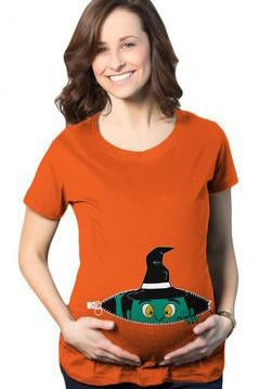 Scoop Naughty Print Loose Pregnant Regular T-shirt