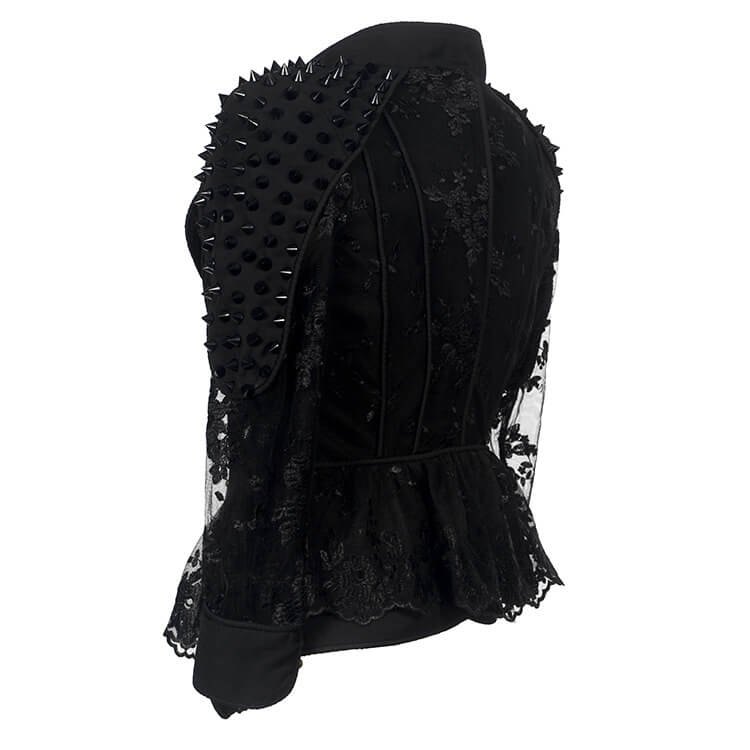 Lace Patchwork Moto Jacket