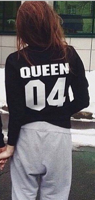 Print Scoop Pullover Long Sleeve Hoodie - May Your Fashion - 1