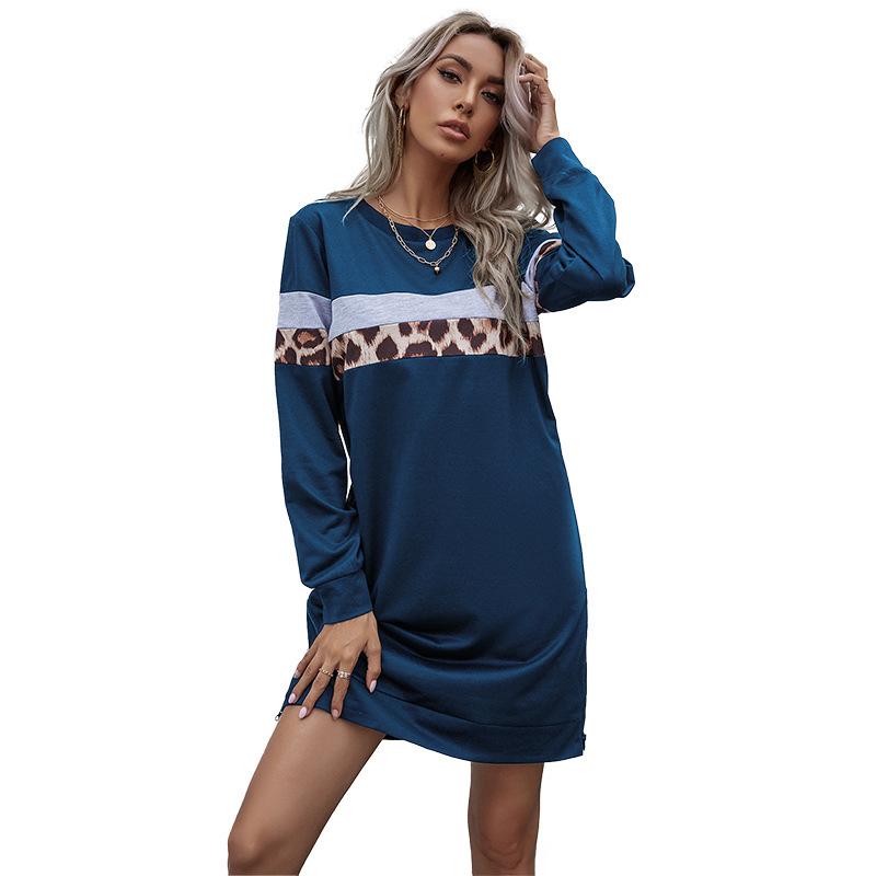 Patchwork Long Sleeve Sweater Dress