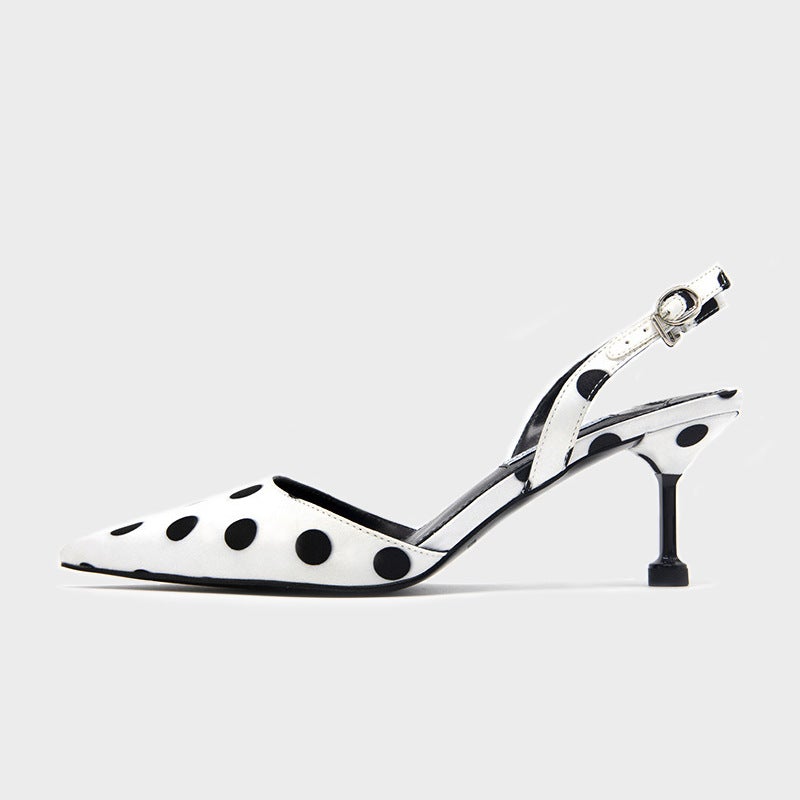 Pointed Back Air Fashion Wave Point Thin Heel High-heeled Sandals