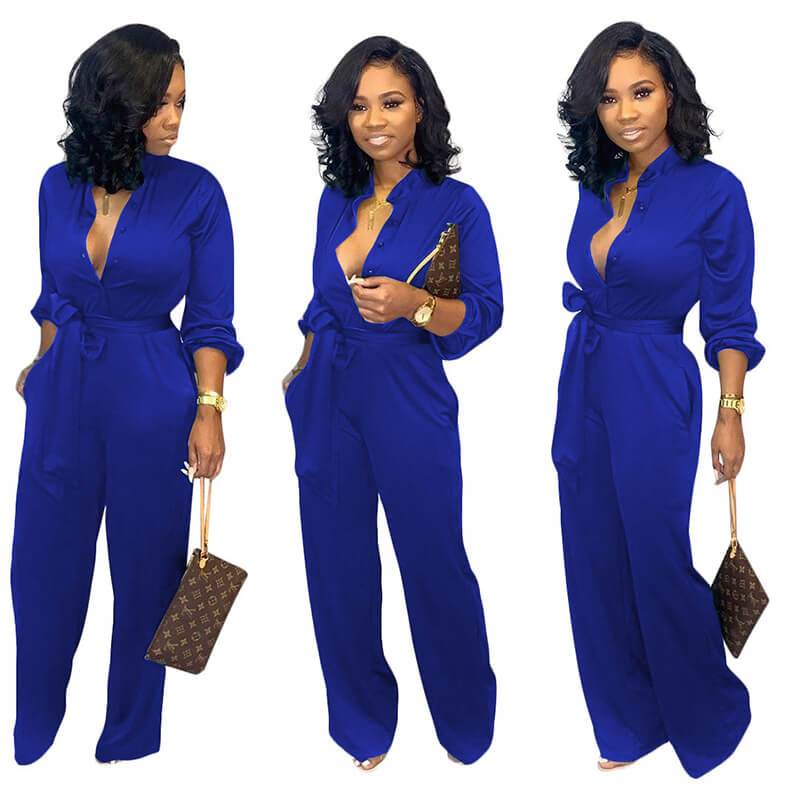 OL Deep V-neck Crop Top High Waist Pencil Pants Set