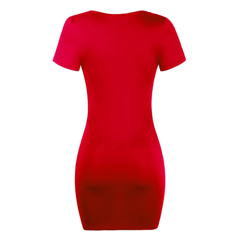 Sheath Low Cut Petite Bodycon Dress