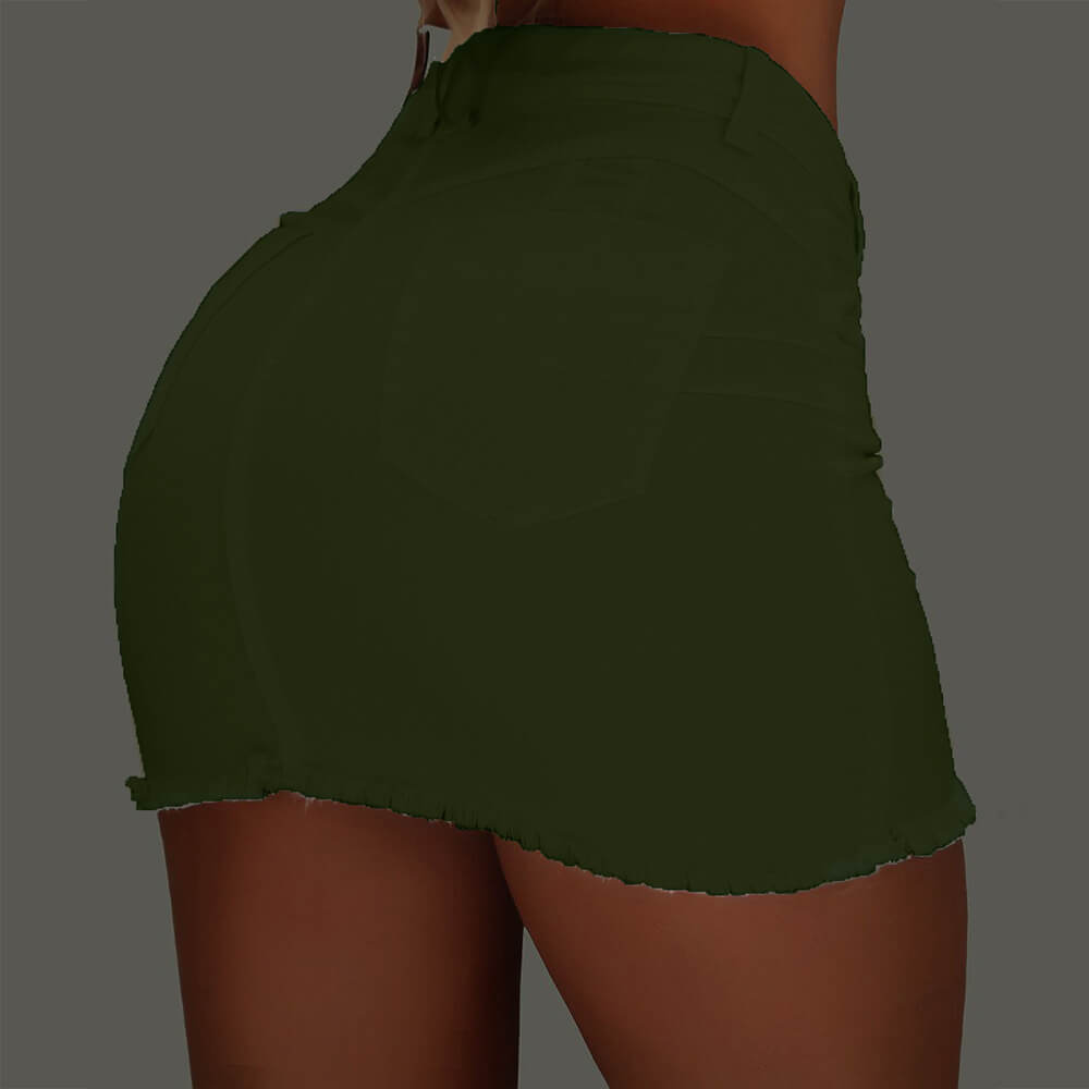 Sexy Bodycon Buttons High Waist Mini Skirts