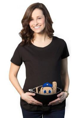 Scoop Naughty Print Loose Pregnant Regular T-shirt