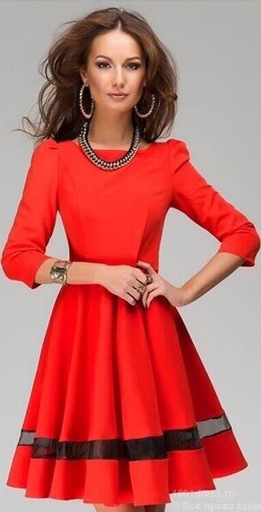 Fashion Long Sleeves Pure Color Short Dress