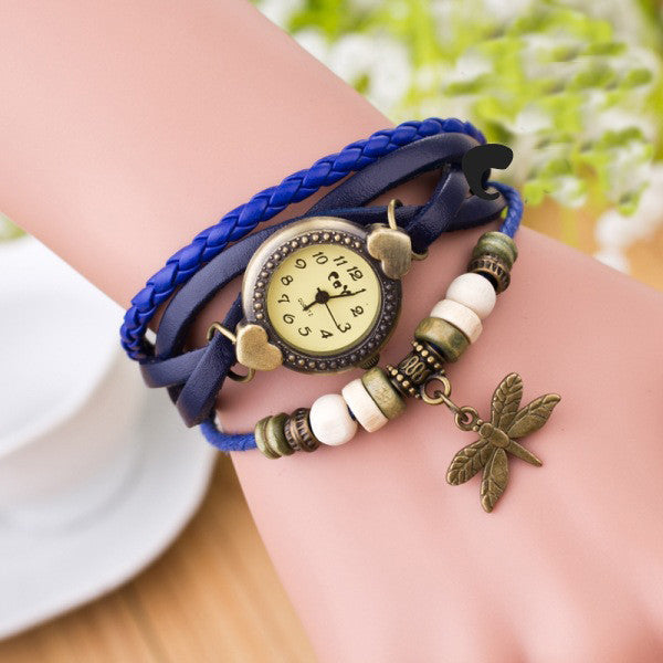 Dragonfly Decorate Multilayer Watch