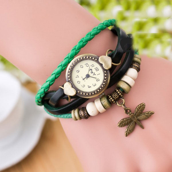Dragonfly Decorate Multilayer Watch