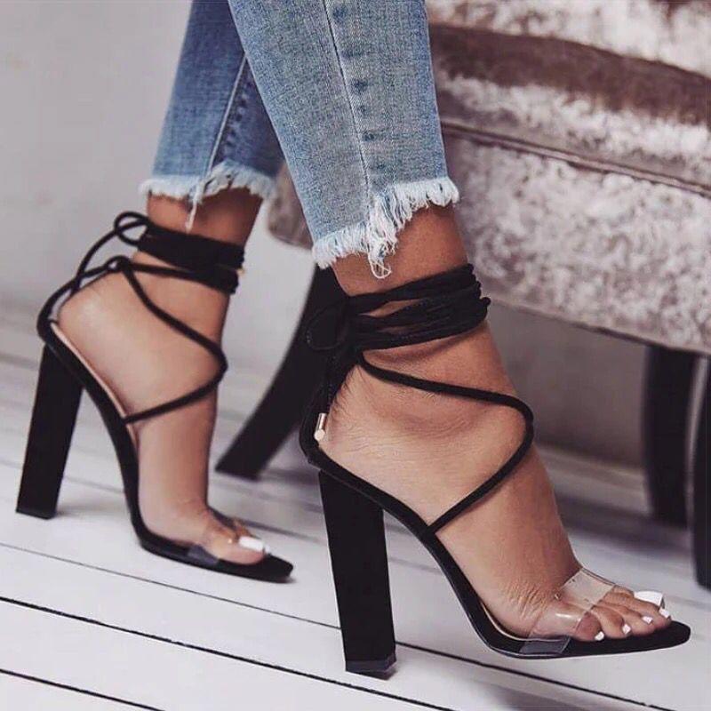 New Ultra High Heel Strap Open Toe Sandals