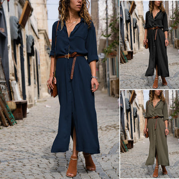 Fashion Loose long sleeve Long Dress