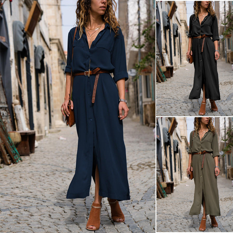 Fashion Loose long sleeve Long Dress