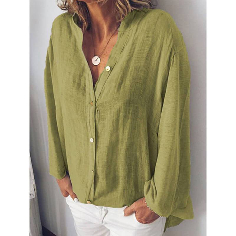 V-neck Loose Blouse