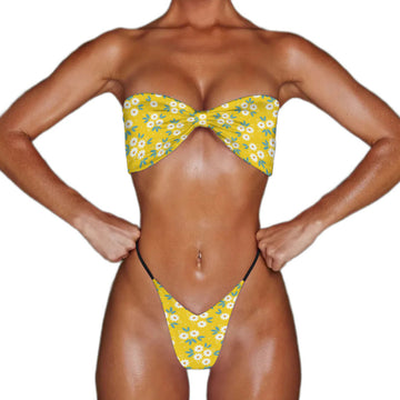 Ladies' Small Floral Print Bikini Spa Separates Swimsuit