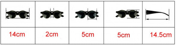 Women's Mens Retro Style Flip Up Round Steampunk Sunglasses