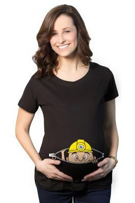 Scoop Naughty Print Loose Pregnant Regular T-shirt