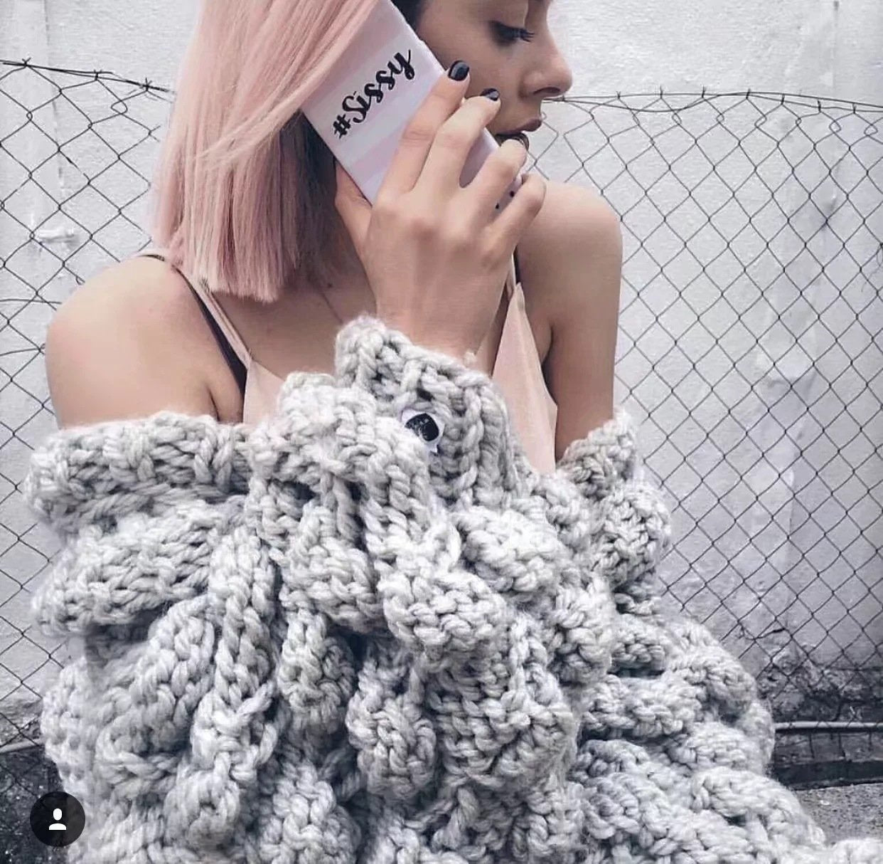 Handmade Knitwear Long Ball Bishop Sleeves Women Cardigan