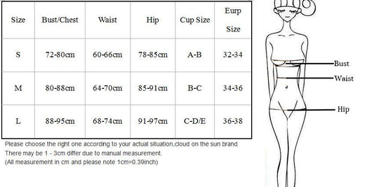 Deep V-neck Straps Hasp Adjustable Low Waist Two Pieces Swimwear