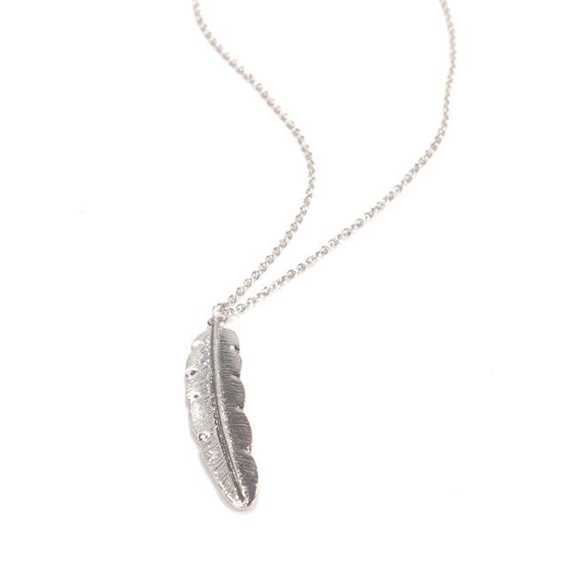 Metal Feather Women's Short Necklace