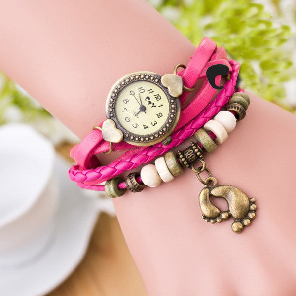 Punk Style Foot Decorate Multilayer Watch