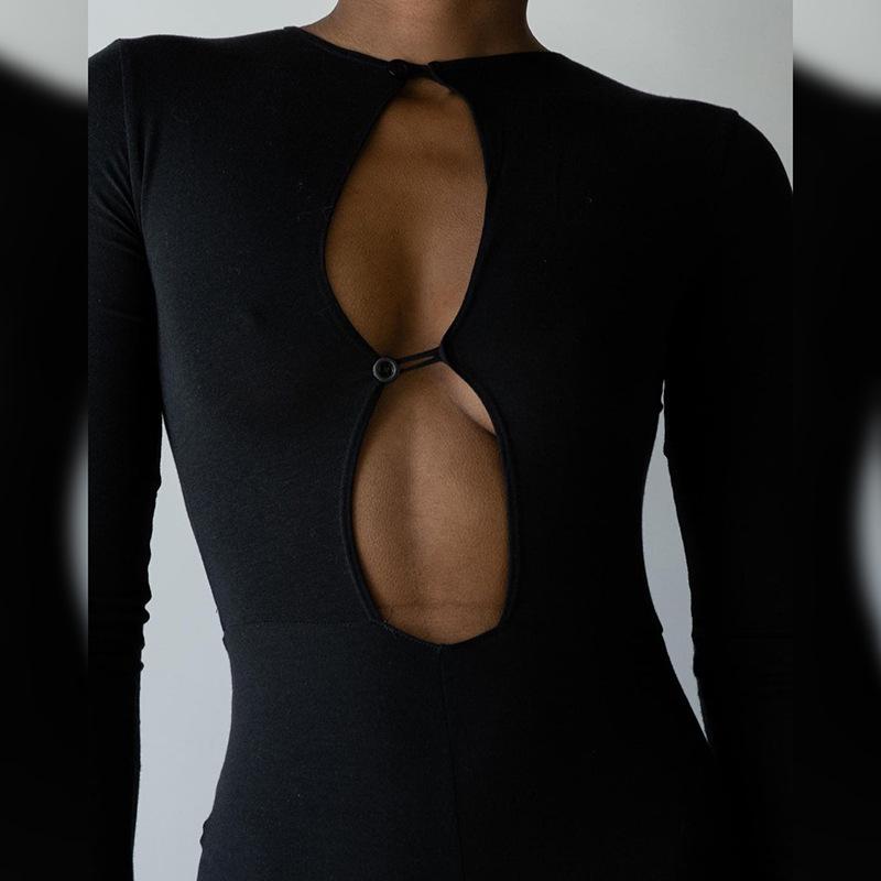 Hollow Out High Waist Bodybuilding Jumpsuit