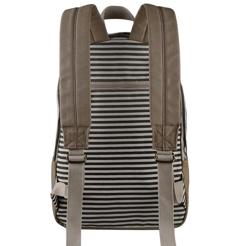 2016 Classical Stripe Lace Canvas Backpack - Meet Yours Fashion - 7