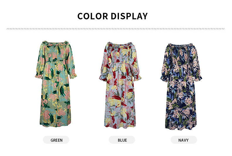 Sensual One-shoulder Printed Dress
