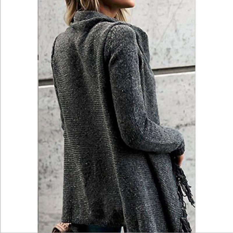 Tassels Wrapped Women Oversized Long Cardigans