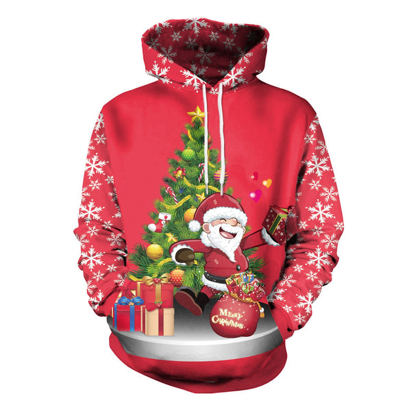 Merry Christmas Santa Claus Digital Print Women Party Hoodie