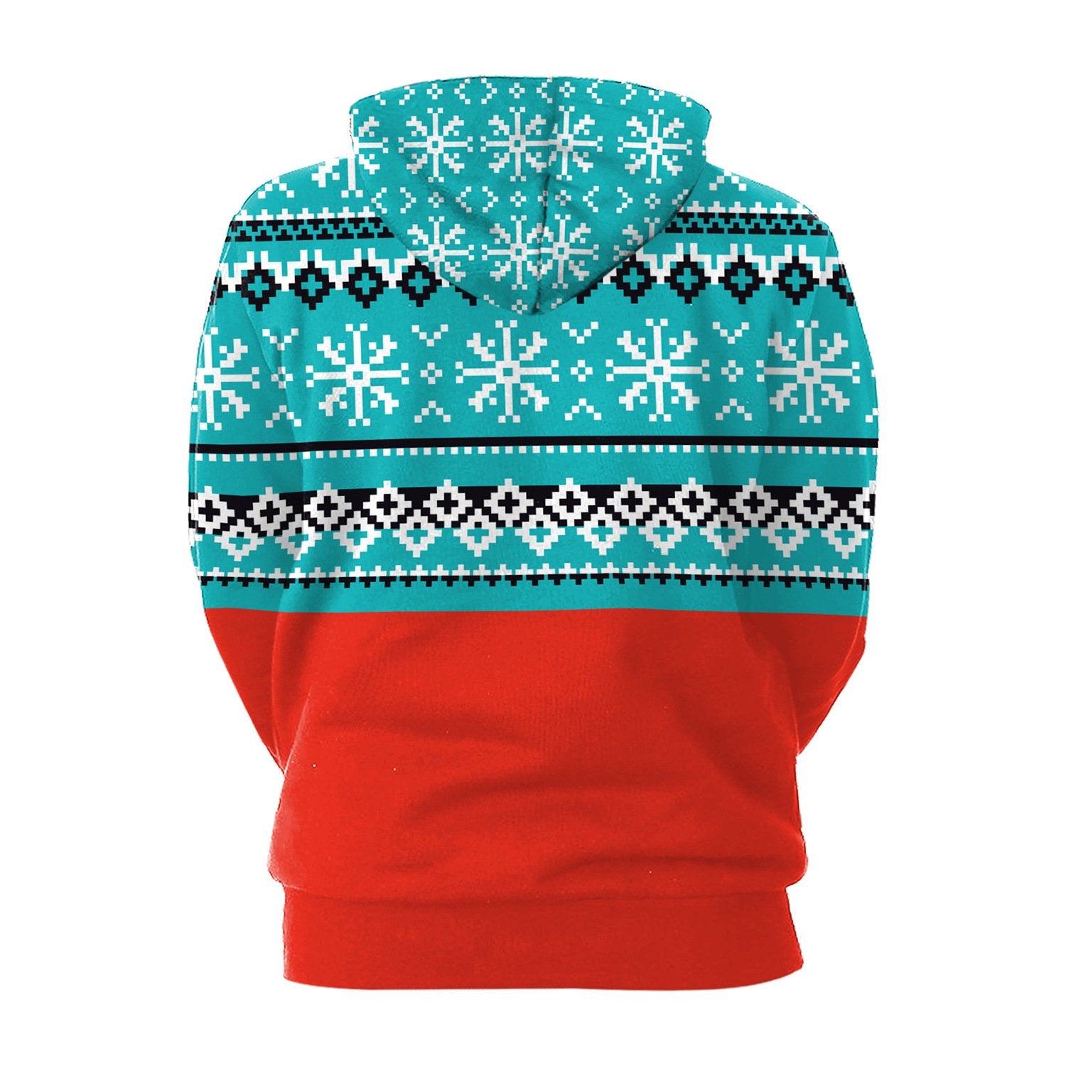 Snowman 3D Cartoon Colorful Print Women Christmas Party Hoodie