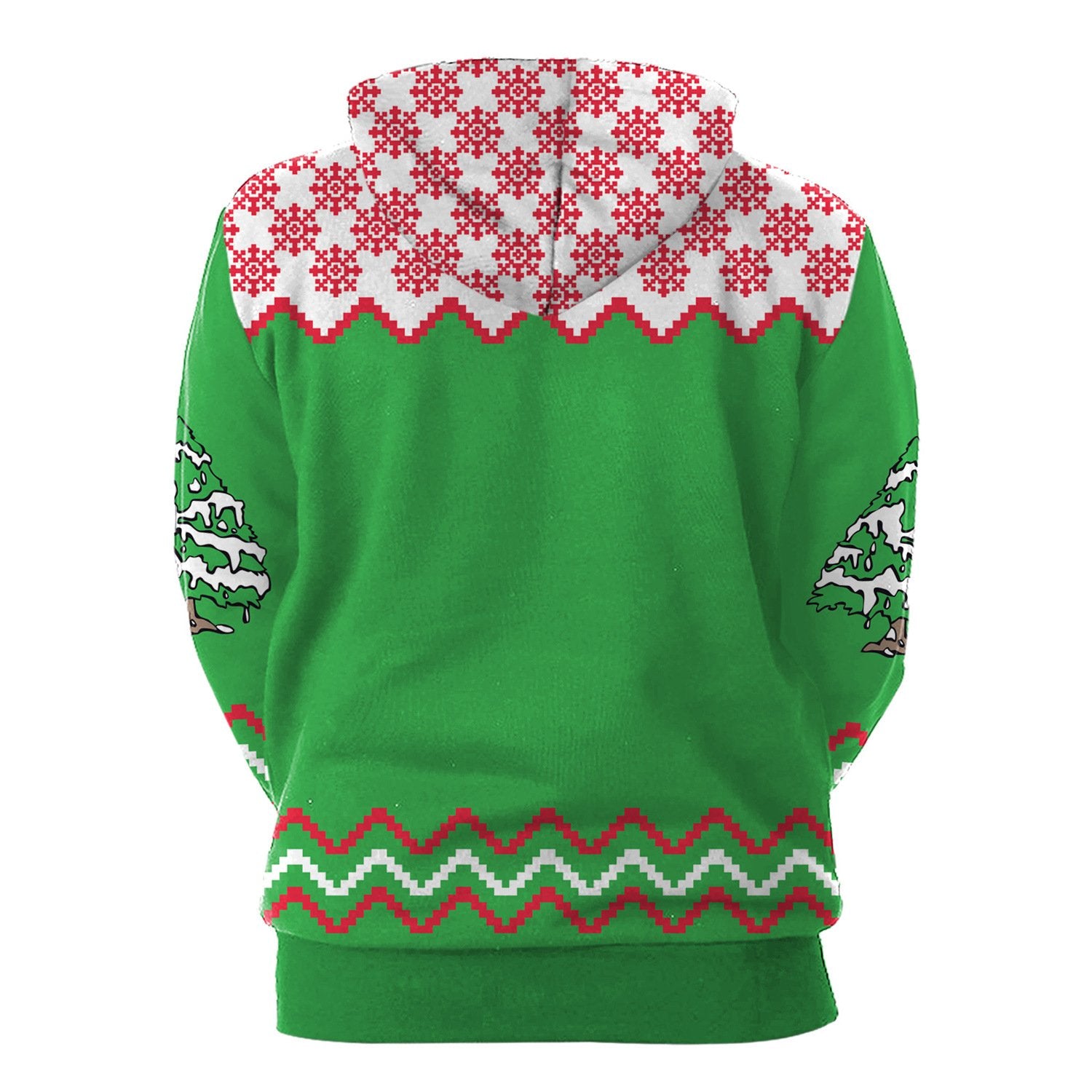 Reindeer Print Drawstring Women Merry Christmas Party Hoodie