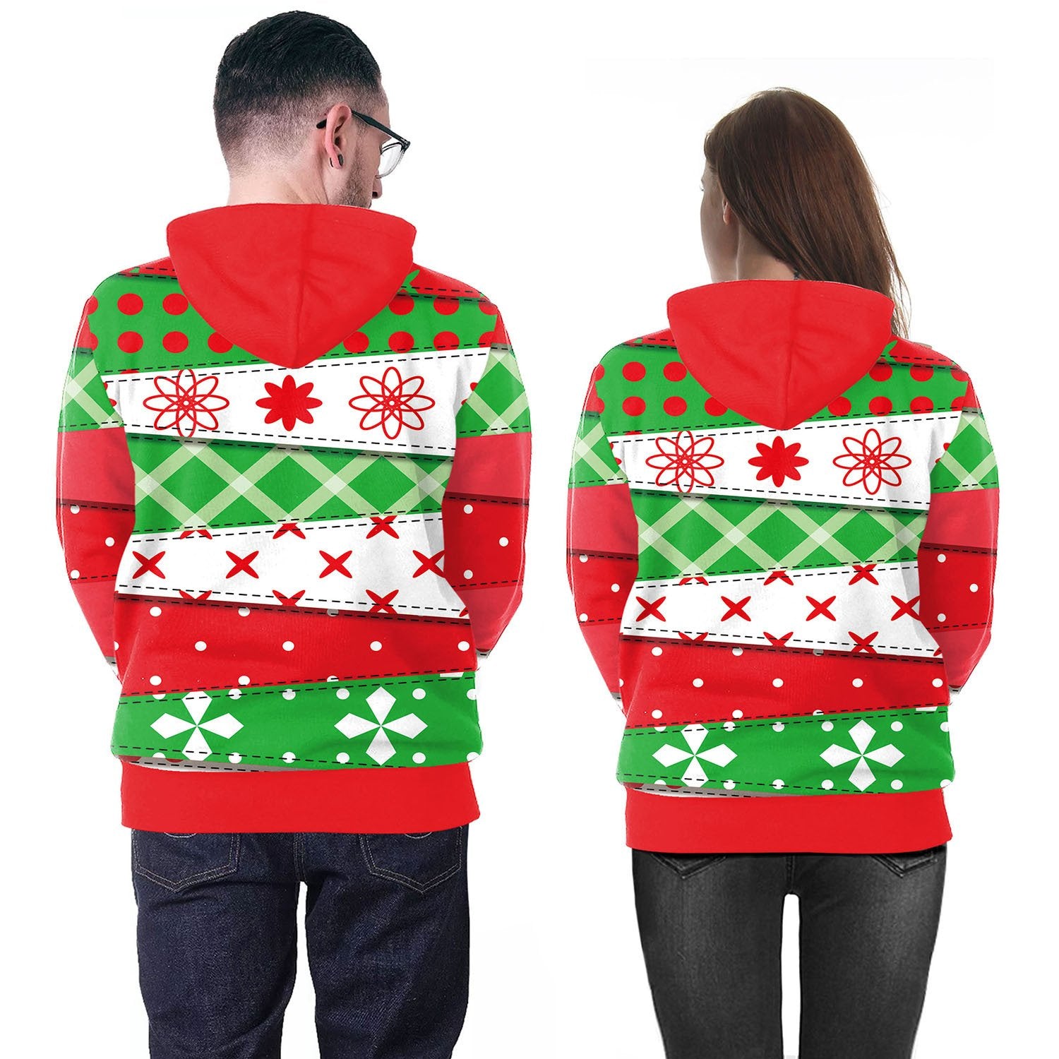 Santa Claus Digital Print Women Christmas Hoodie