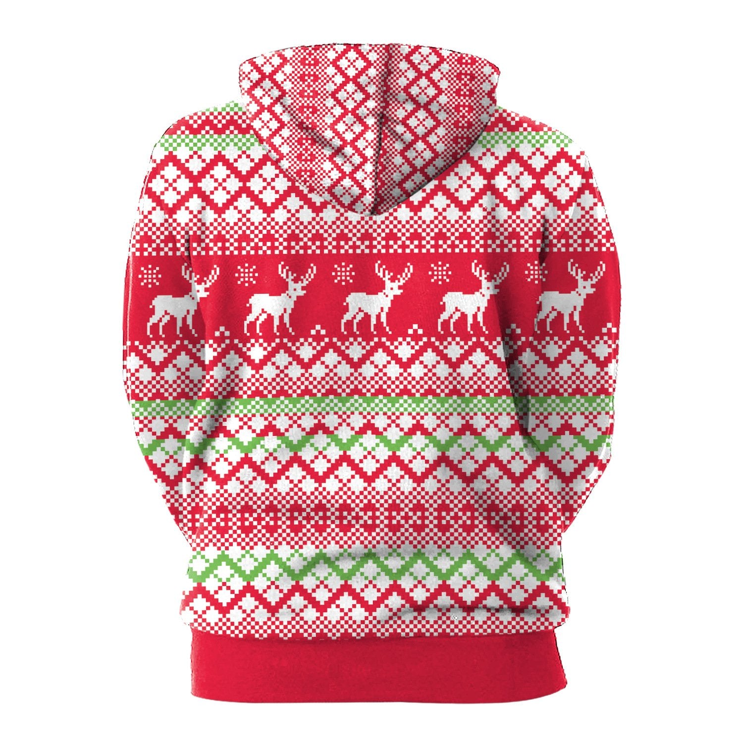 Alpaca Digital Print Women Drawstring Christmas Party Hoodie