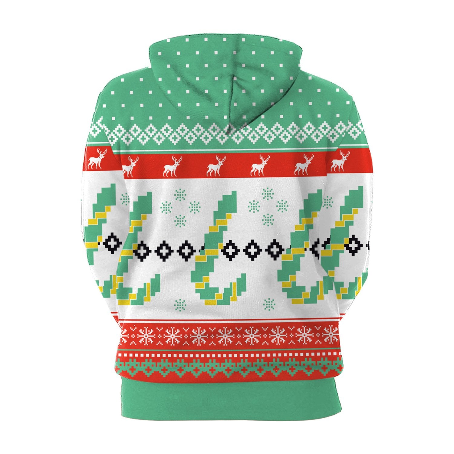 Merry Christmas Digital Print Women Drawstring Party Hoodie