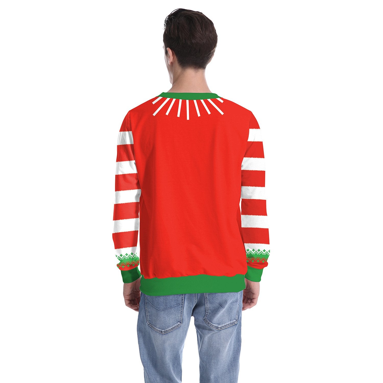 Snowman Christmas Tree Print Women Scoop Party Sweatshirt