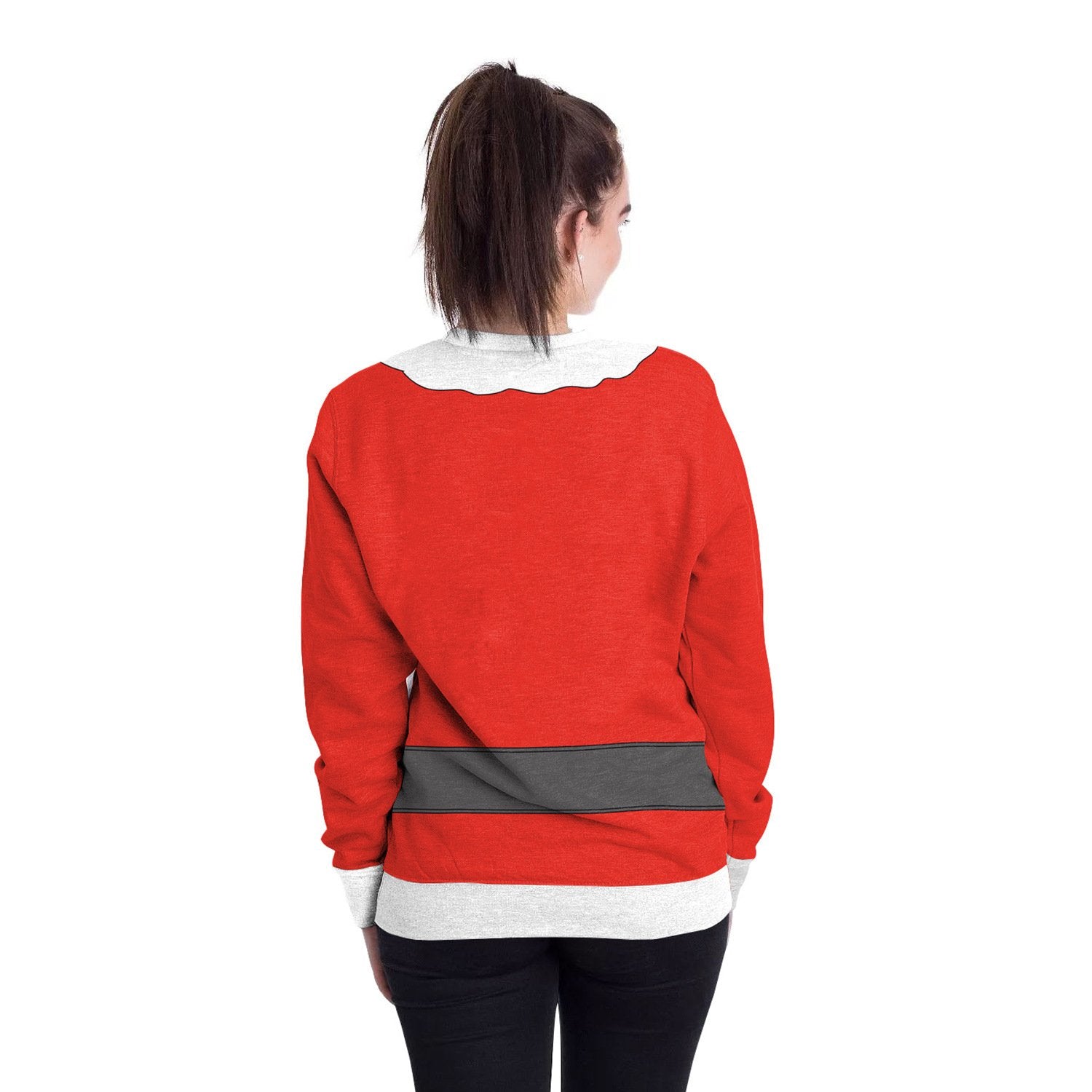 Patchwork Bowknot Print Women Christmas Party Sweatshirt