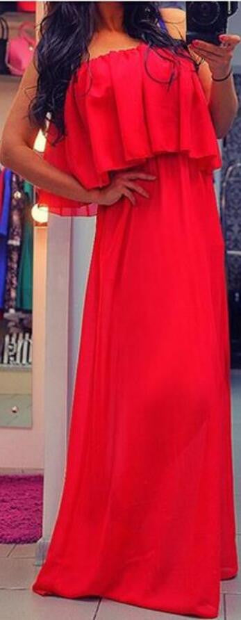 Chiffon Strapless Nightclubs Sexy Dress