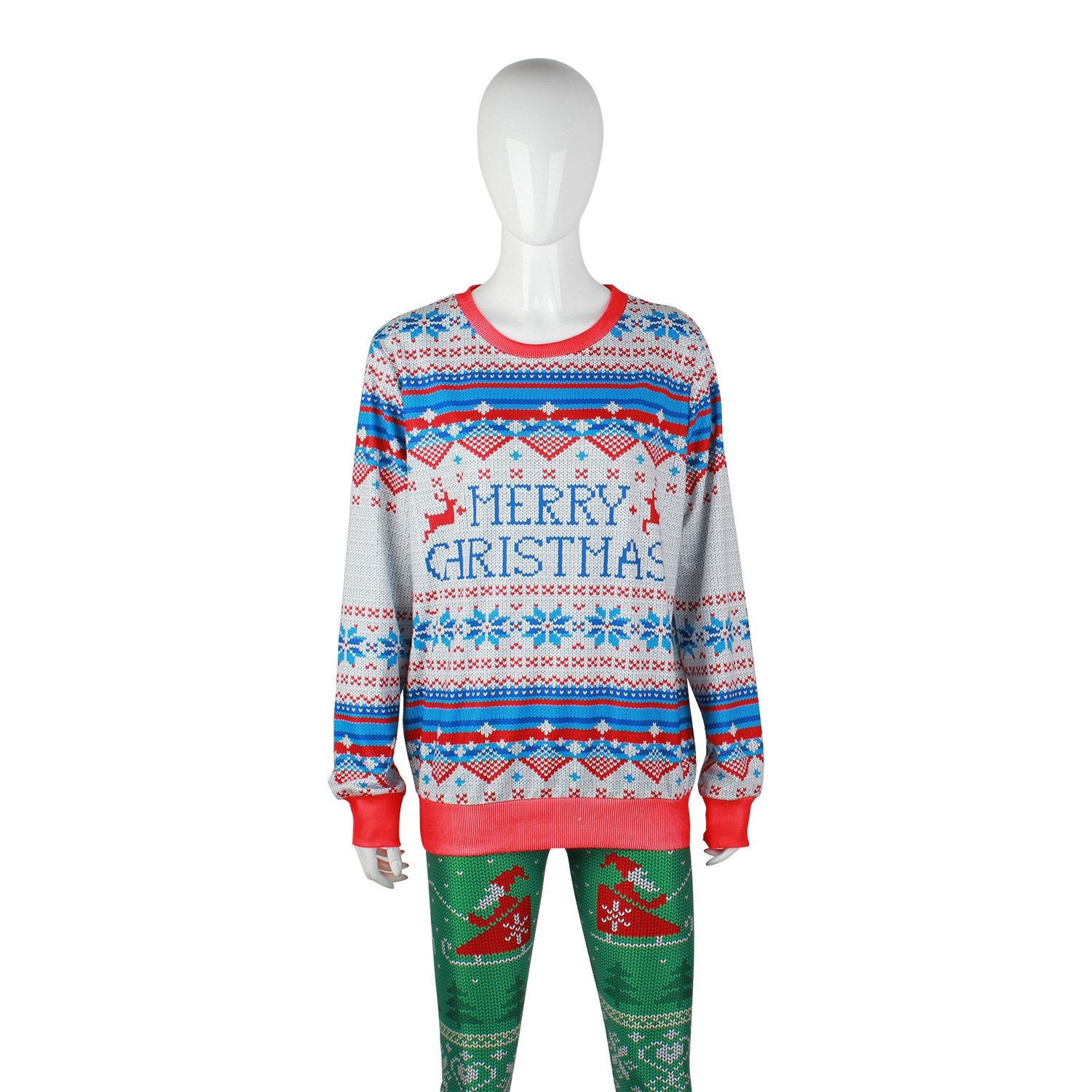 Merry Christmas Letter Print Women Party Sweatshirt