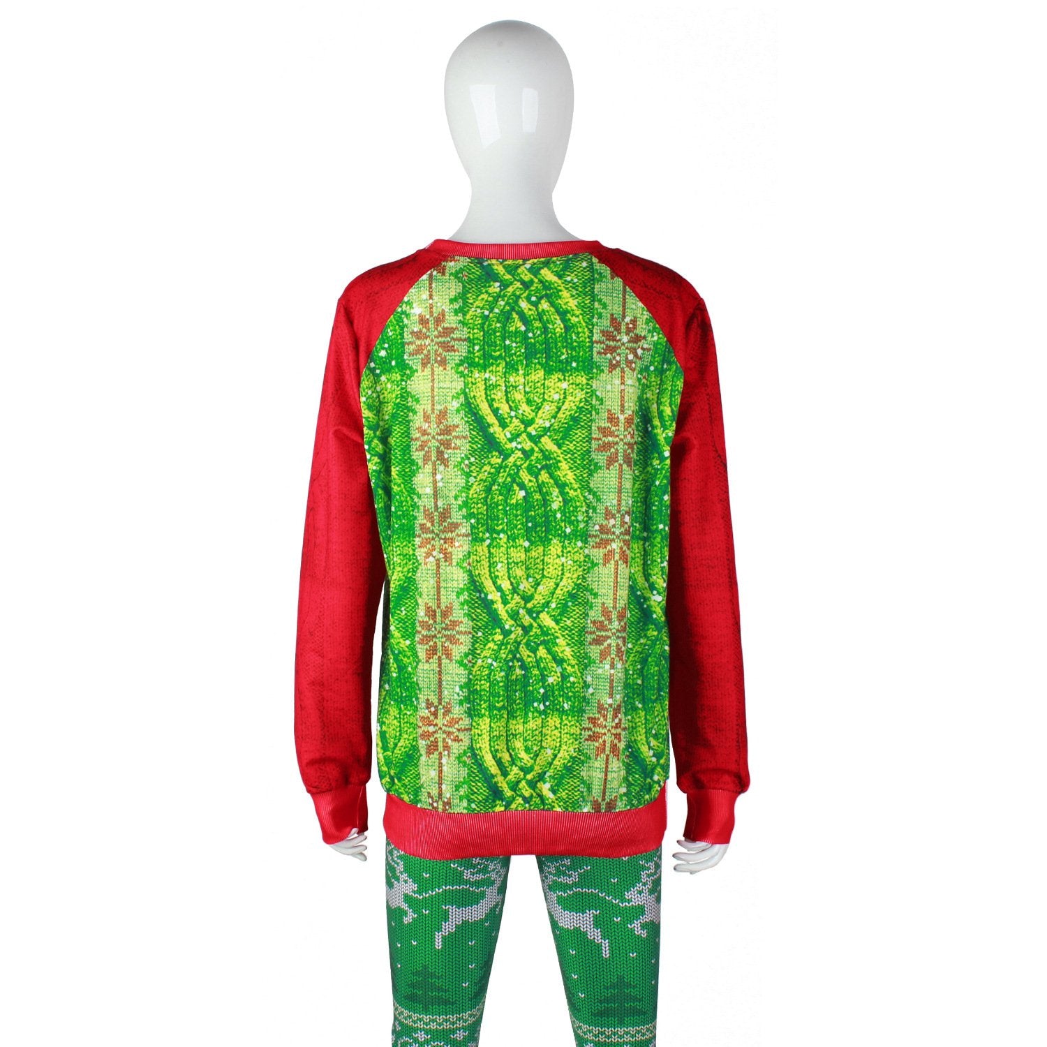 Patchwork Santa Claus Print Women Christmas Party Sweatshirt