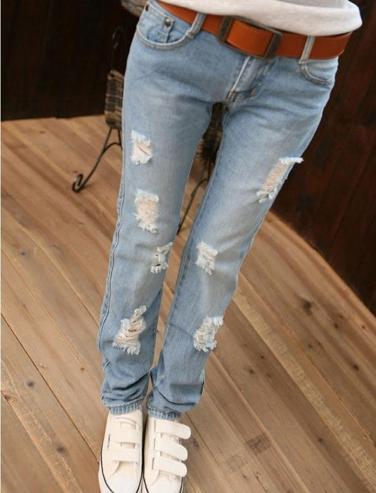 Holes Loose Plus Size Slim Cool Jeans