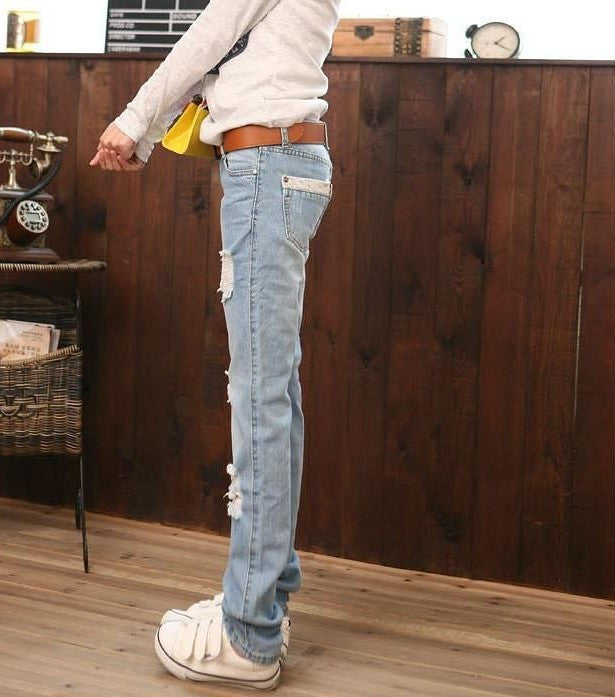 Holes Loose Plus Size Slim Cool Jeans