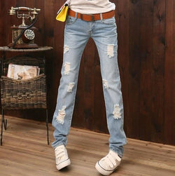 Holes Loose Plus Size Slim Cool Jeans