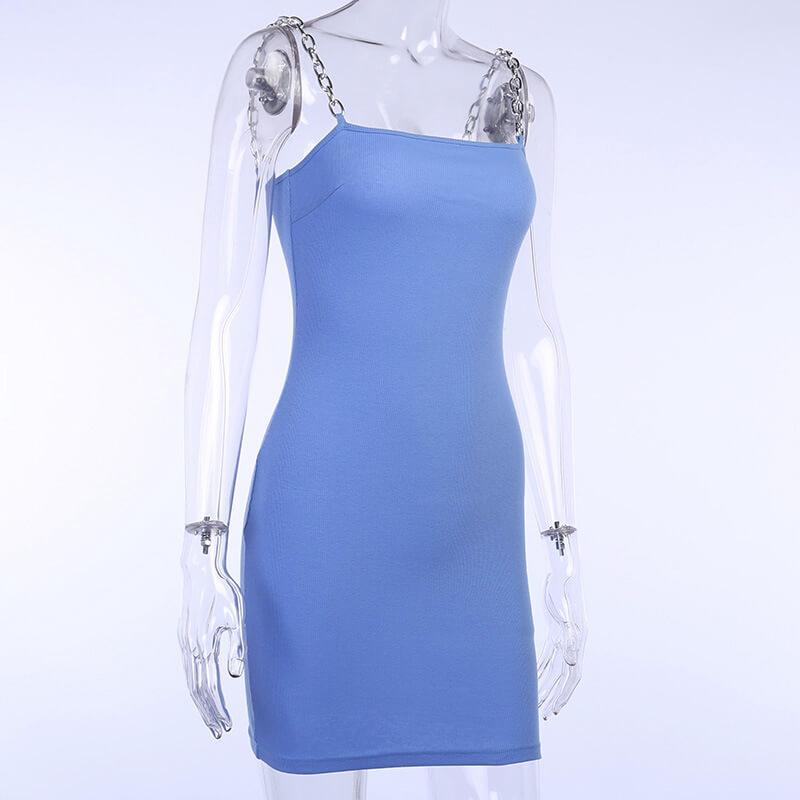 Chain Knitted Tight Bodycon Dress